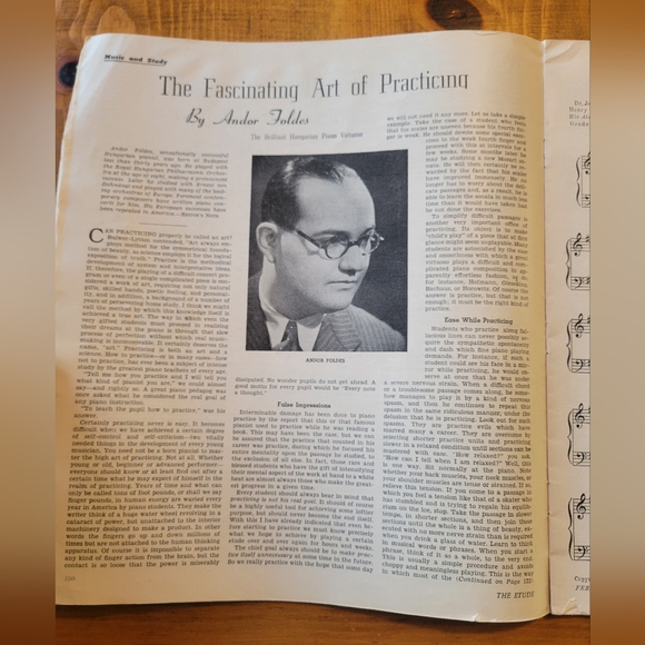 Antique Vintage The Etude Music Magazine Feb 1942 Issue Sheet Music Articles Ads - Picture 3 of 9